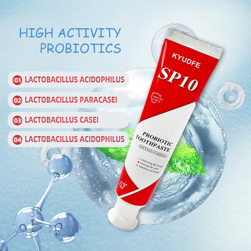 (NEW YEARS HOT SALE 48%OFF)-KYUDFE SP-10 [Triple Whitening] Probiotic Whitening Toothpaste, Free of Fluoride, Hydroxyapatite, Anti plaque,  Management