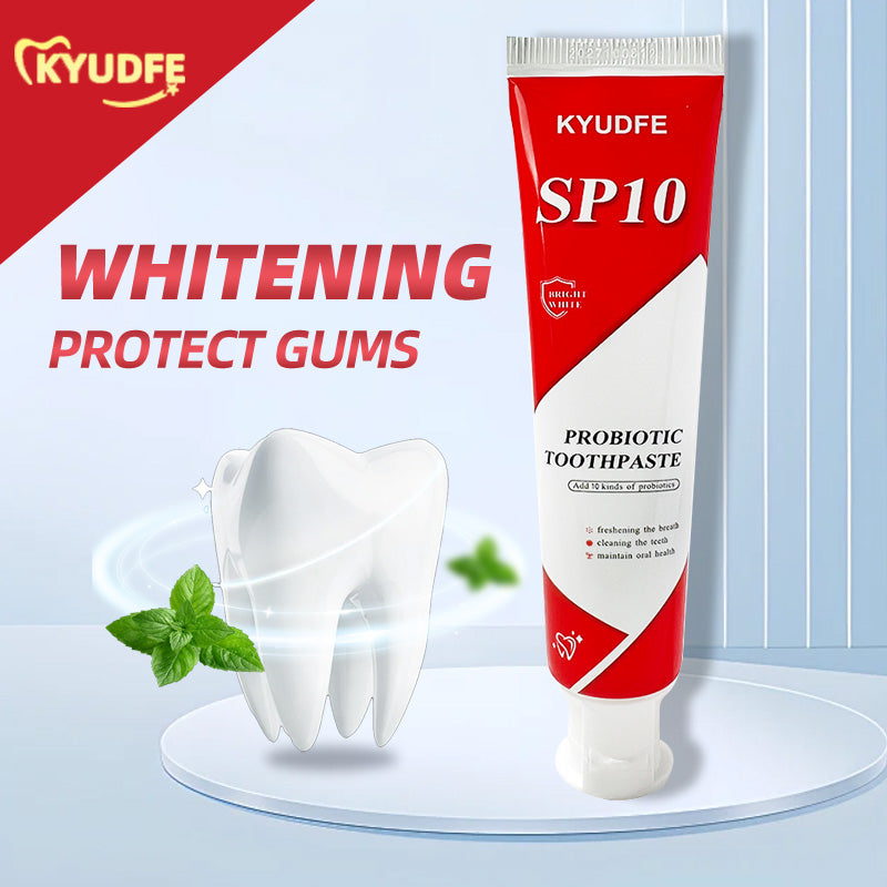 (NEW YEARS HOT SALE 48%OFF)-KYUDFE SP-10 [Triple Whitening] Probiotic Whitening Toothpaste, Free of Fluoride, Hydroxyapatite, Anti plaque,  Management